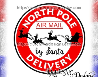 Santa Delivery cutting file, in Jpg Png Studio3 SVG EPS DXF for Cricut & Silhouette, name file, diy christmas presents sack, plotter