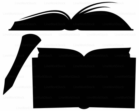 Download Open book svg,book clipart,book svg,open book silhouette ...