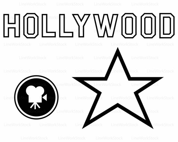 Hollywood svg/clipart/Hollywood svg/Hollywood silhouette/Hollywood ...