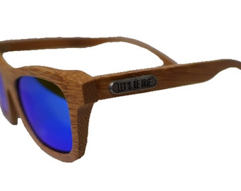 Bamboo Wood Sunglasses with Polarized Lenses by Let's Be Irie