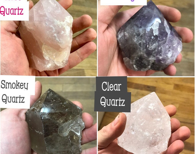 Crystal Point from Brazil- Choose Yours! Quartz Point, Rose Quartz, Amethyst Crystal, Smokey Quartz Point, Sodalite, Red Jasper- Crystal