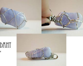 Blue Lace Agate Pendant