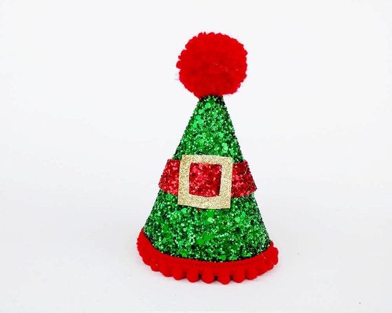 glitter elf hat