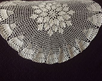 Huge doily / small round table cloth crochet hand made