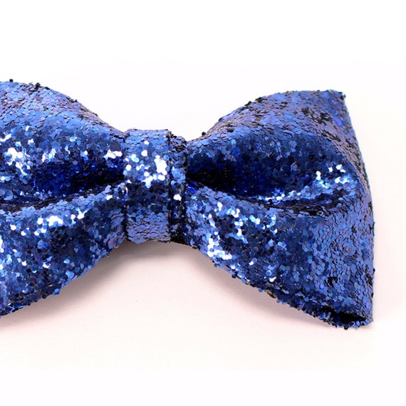 Glitter bow tie Blue Glitter bow tie Silver Glitter bow tie