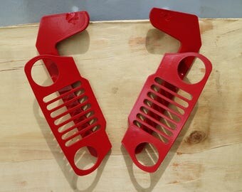 Jeep Foot Pegs for TJ & LJ Wrangler | Red Pair