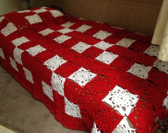 King sized crocheted blanket