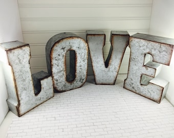 CLEARANCE/ Metal Letter A-Z/ Metal Letters/ 7 inch letter/You pick Metal Letter/Wedding Decor/Rustic/ Initials/Wall Letter/ Shelf/Industrial