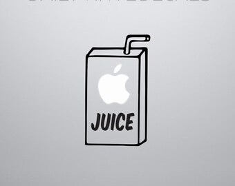 Apple Juice Box Decal - Laptop Macbook Apple Stickers - Apple Juice Box Stickers - Funny Goofy Vinyl Stickers Vinyl Decals