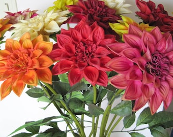 Real Touch Chrysanthemums Artificial Flowers/Magenta/White/Orange/Yellow/Red/Floral Arrangement/Flower Centerpiece/Home Decor