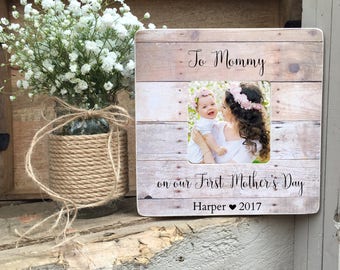 ON SALE Mother's Day Gift Frame First Mother's Day Gift Frame For Mom New Mom Personalized Picture Frame