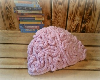 Brain hat, brain beanie, thinking cap, March for science, science hat, science beanie, brainiac, handmade crochet
