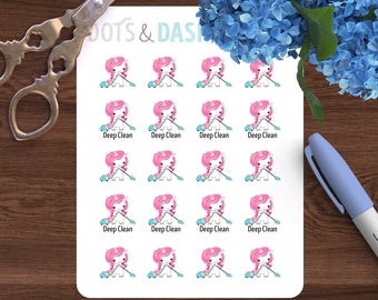 Teeny Tiny Cleaning Glitter Storm, vacuuming reminder sticker, cleaning unicorn, unicorn planner stickers, itty bitty unicorn -GS9-T