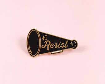Resist enamel pin,Nasty woman pin,Nasty women,Nevertheless,She persisted,Enamel Pin,Feminist pin,Not my president,Anti Trump,No ban no wall