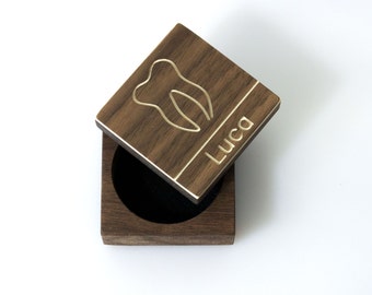 Tooth box milk teeth with name / engraving