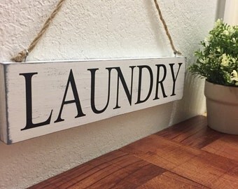 Wooden Laundry sign, Laundry Room Decor, Hanging sign