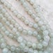 Light Green Jade Gemstone Beads 7mm Round Shaped Line 13" 52 pcs