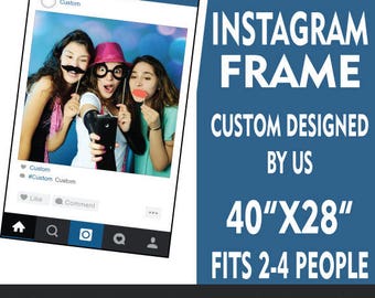 Instagram Frame Printed & Shipped to your door. Custom designed cutout photo booth prop birthday wedding