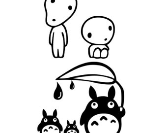 Kodama Totoro Vinyl Sticker Decal
