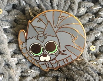 Rose Gold Gray Tabby Cat Enamel Pin