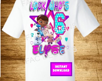Doc McStuffins Birthday Girl, Doc McStuffins Birthday ShirT, Doc McStuffins Birthday Iron On Transfer, DIGITAL FILE
