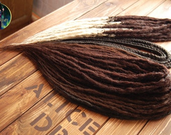 Mix style synthetic double ended dreads set crochet braids blown blonde dreadlocks extensiona for full head natural look