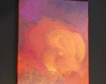 Fire Storm, original 8x10 acrylic on canvas