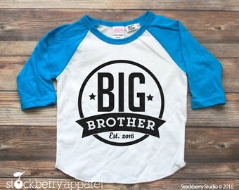 Big Brother Shirt - Personalized Big Brother Shirt - Big Brother Shirt 3/4 Sleeve - Big Brother T Shirt - Big Brother Raglan Shirt Big Bro