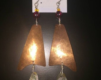 Copper & Soap stone earrings