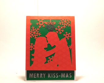 Items similar to Christmas PRINTABLE 'Merry Kissmas and Chappy New Year ...