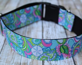 Designer Inspired Dog Collar - XL Dog Collar - Nautical Dog Collar - Sand Dollar Dog Collar - Sand Dollar Dog Leash - Marine Dog Collar