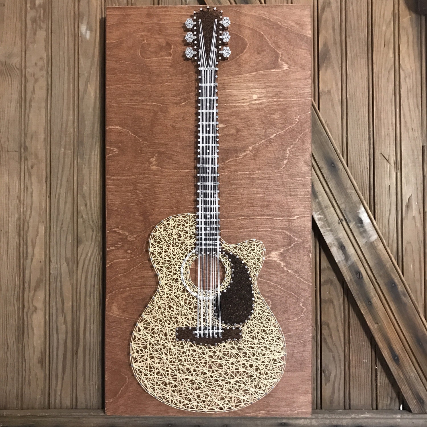 Acoustic Guitar String Art