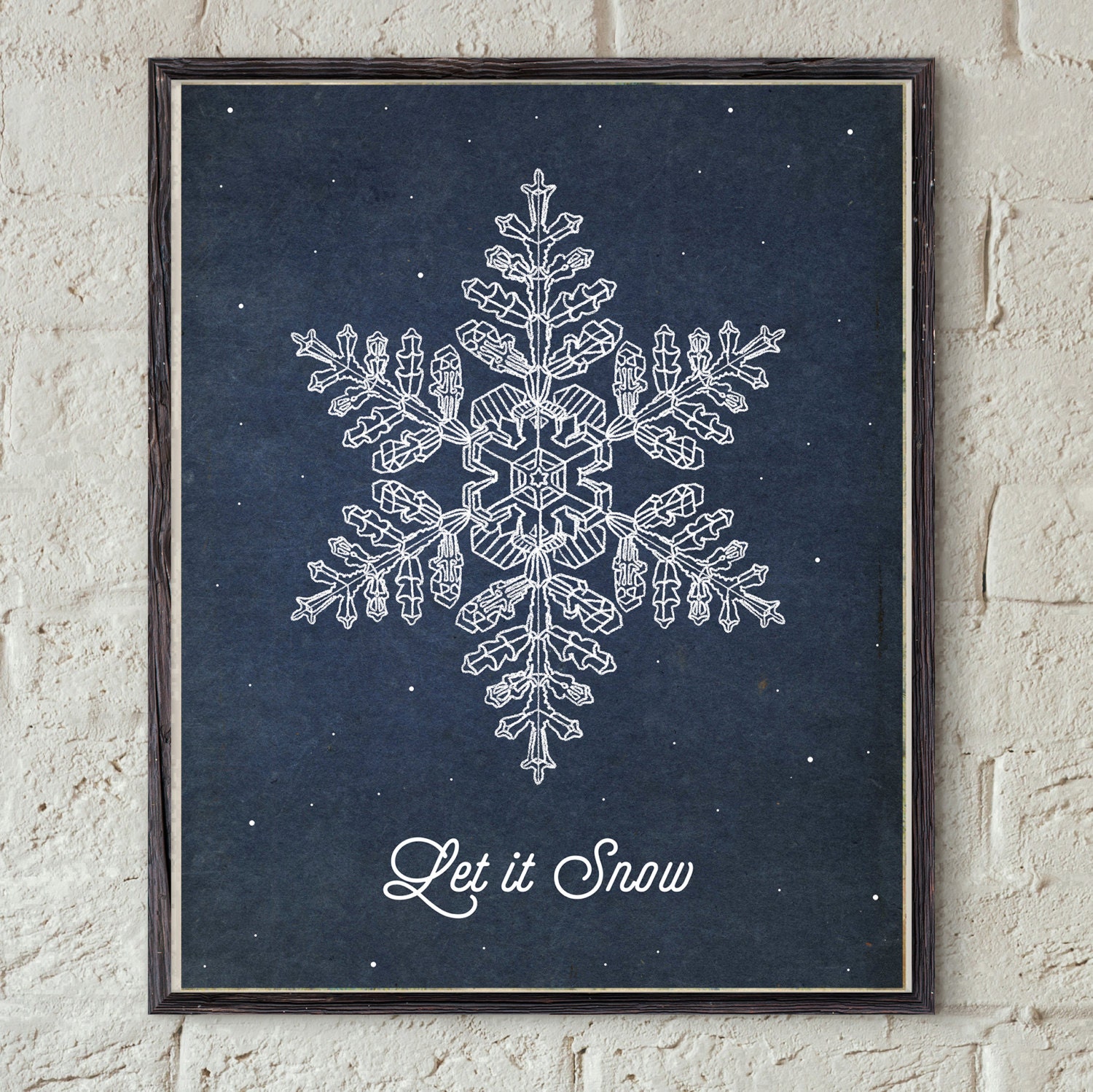 Let It Snow Quote Art Christmas Printable Digital Download