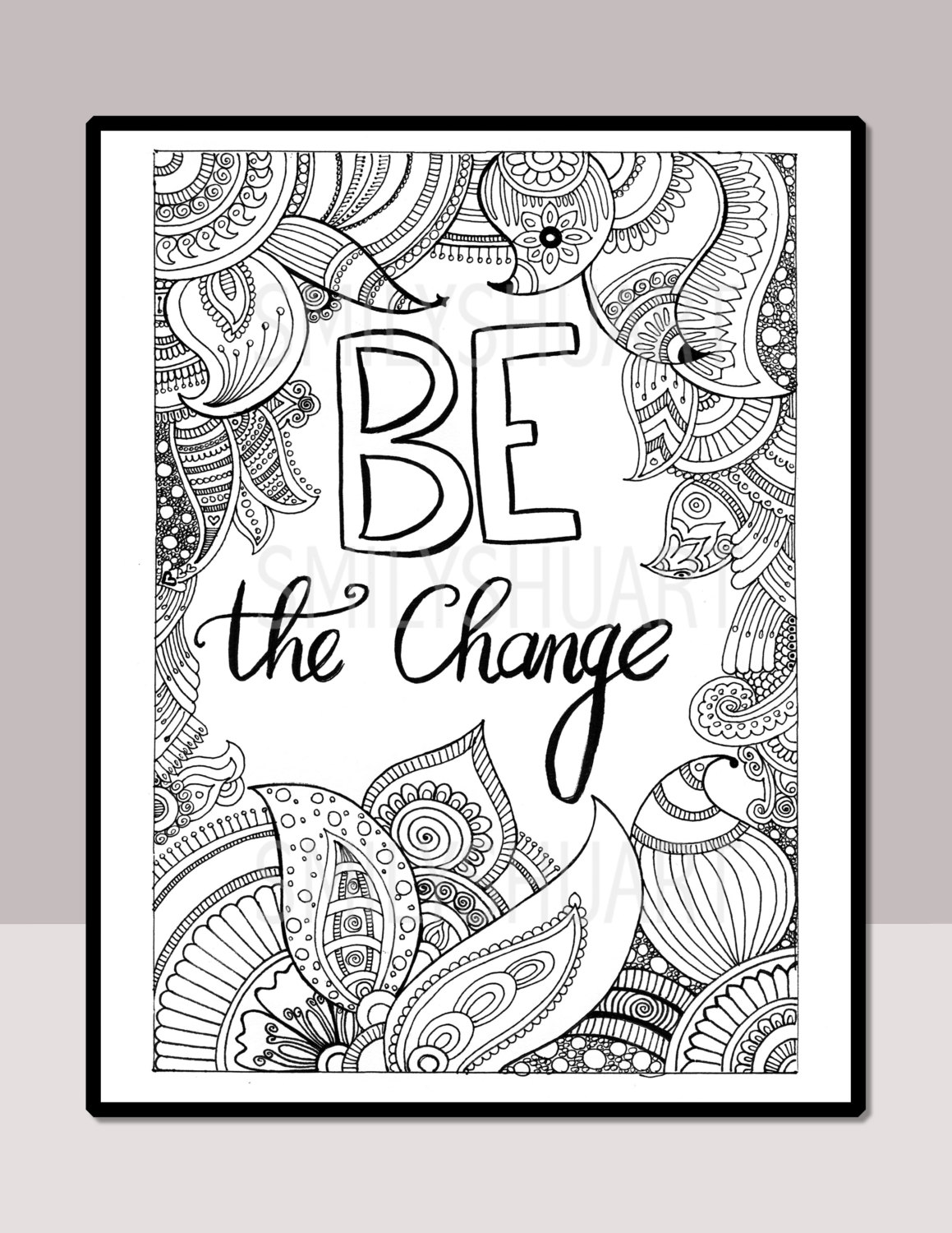 Be The Change Instant Download Printable Motivational