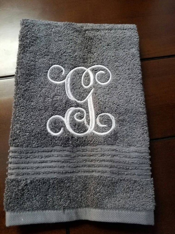 Monogram Hand Towel Initial Hand Towel Personalized Hand