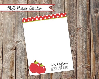 Personalized Teacher Notepad; Teacher Notepad