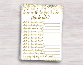 Bride trivia game | Etsy