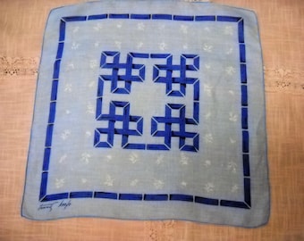 Vintage Tammis Keefe Geometric Design Handkerchief c. 1950s