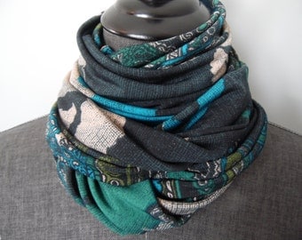INFINITY Scarf. ITY Knit Black.Aqua.Green.Black.Charcoal.Rust.Gift.Her.Daughter.Sister.Aunt.Grandma.Friend.Product ID# SC0051