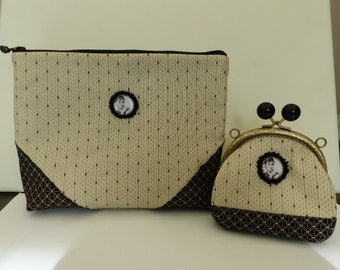 set of toiletries "Audrey Hepburn" / / make-up / / purse / / clasp / / audrey hepburn / / vintage