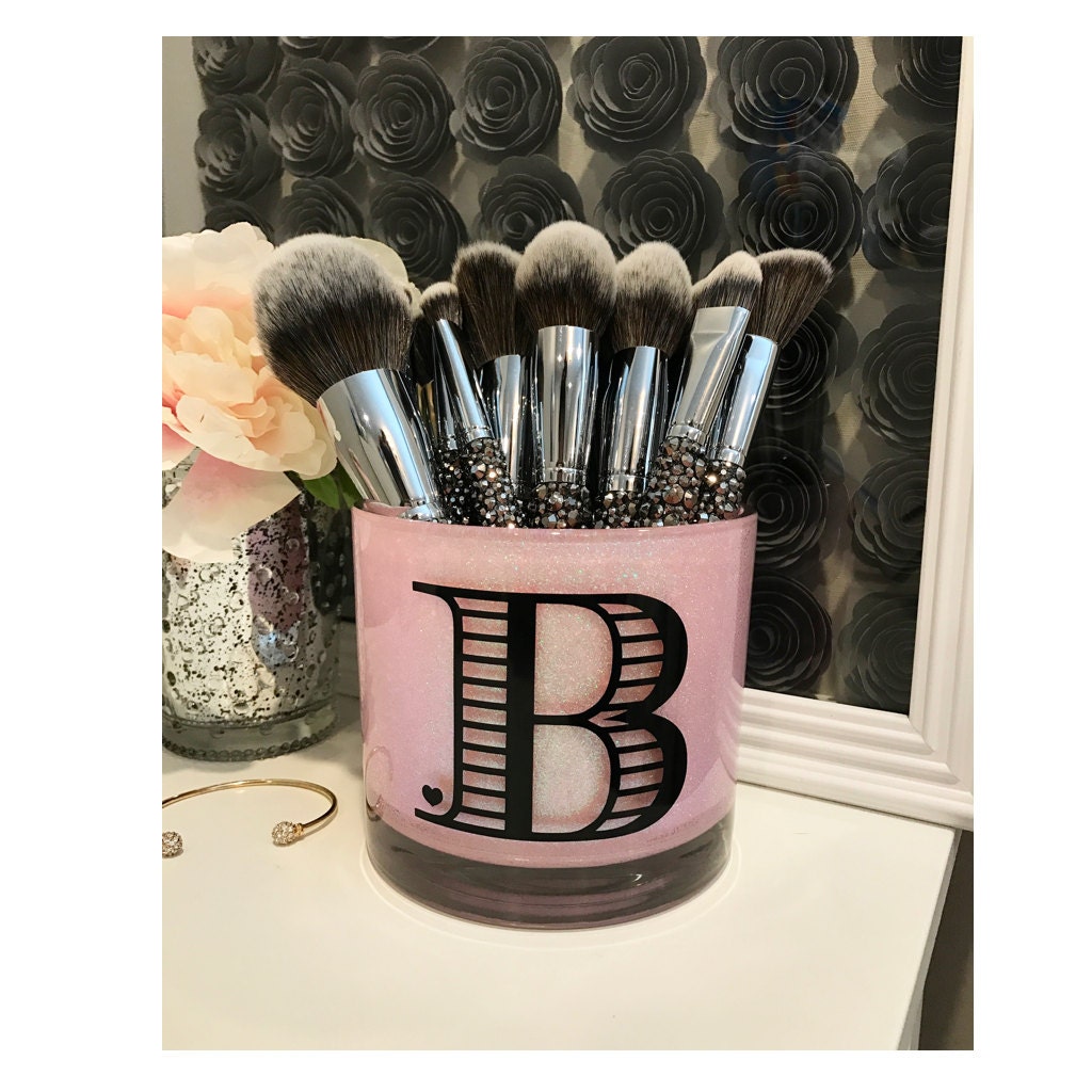 Large Makeup Brush Holder Makeup Artist Gift Blush Pink