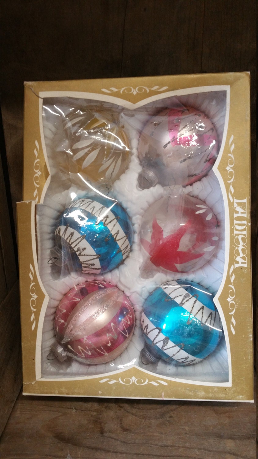 Vintage GLASS ORNAMENTS made in Germany by