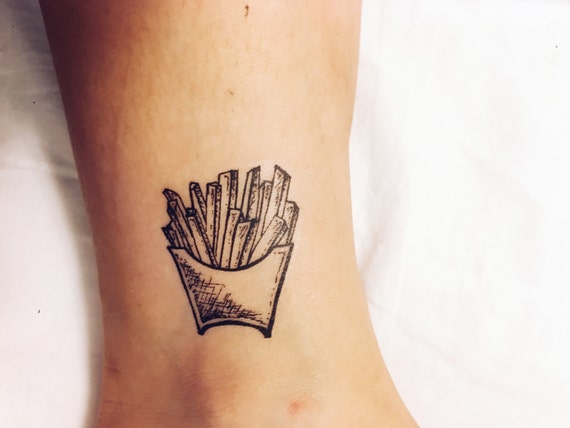 Fries Temporary Tattoo Set of 2