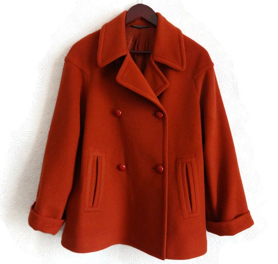 MARIMEKKO Wool Coat Terracotta Coat Warm Women's Clothing