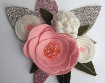 Felt Flower Corsage Brooch