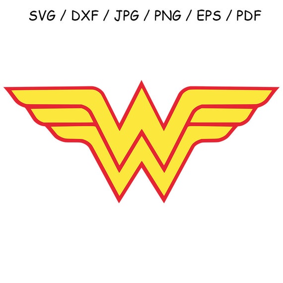 Wonder Woman SVG DXF Wonder Woman Logo Clipart Vector Cut File