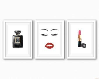 Chanel Themed - Bedroom/Dressing Room - Trio Prints - Pink
