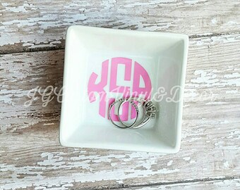 Monogrammed Ring Dish/Monogrammed Ring Holder
