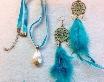 1 Set Princess Pocahontas Necklace And Earrings