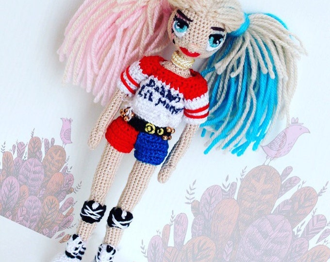 Crochet doll Harly Quinn-amigurumi